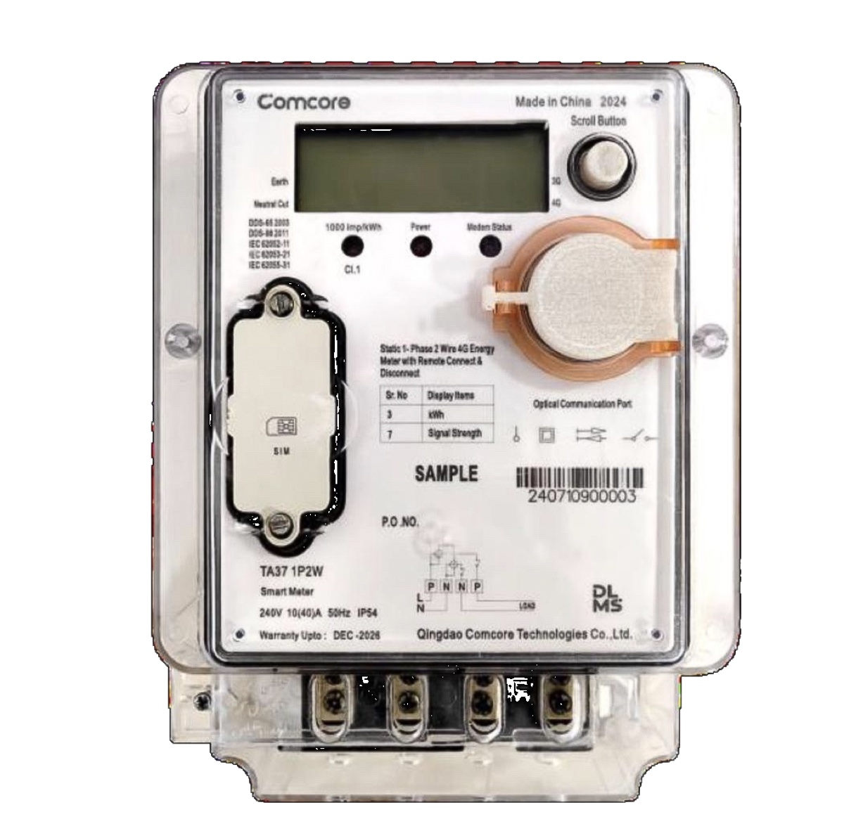 TA37 Series Single-phase electricity meter